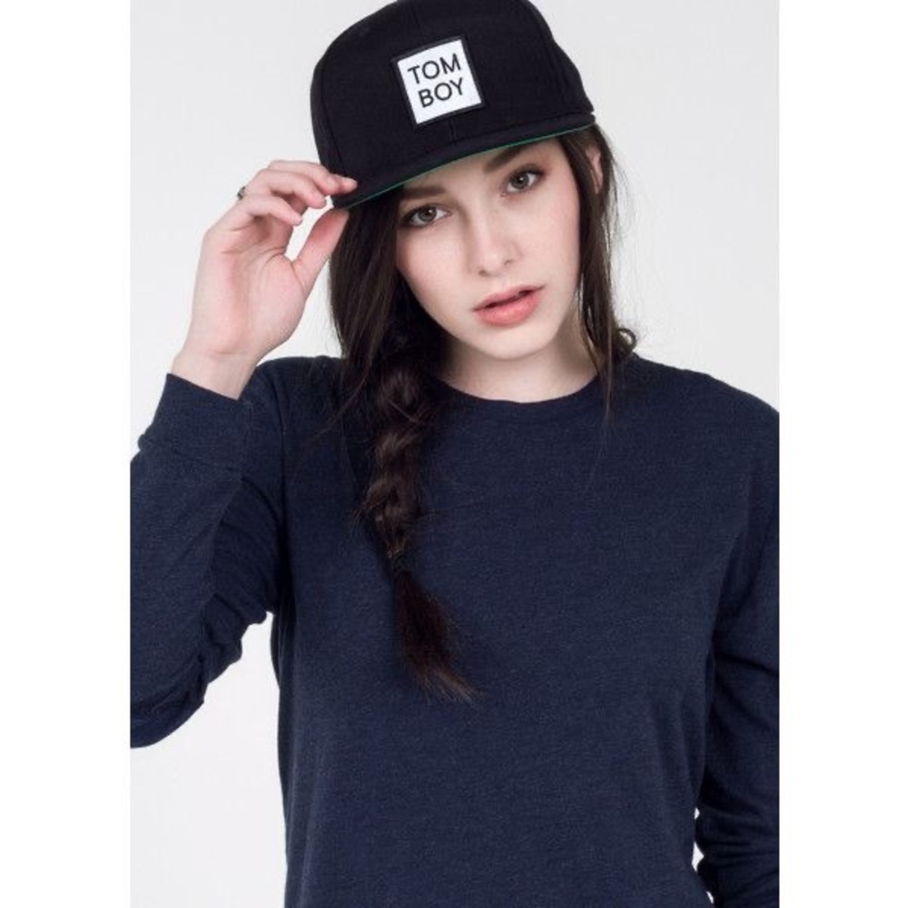 Tomboy black SnapBack cap hat